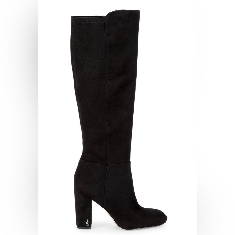 Sam Edelman Carlson Knee High Boots Black Faux Suede NWT Size 8 Sold Out